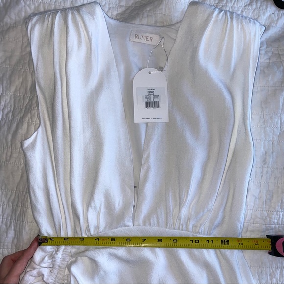 NWT Rumer (Anthropologie) White Linen Maxi Dress Small $299 - Picture 10 of 15